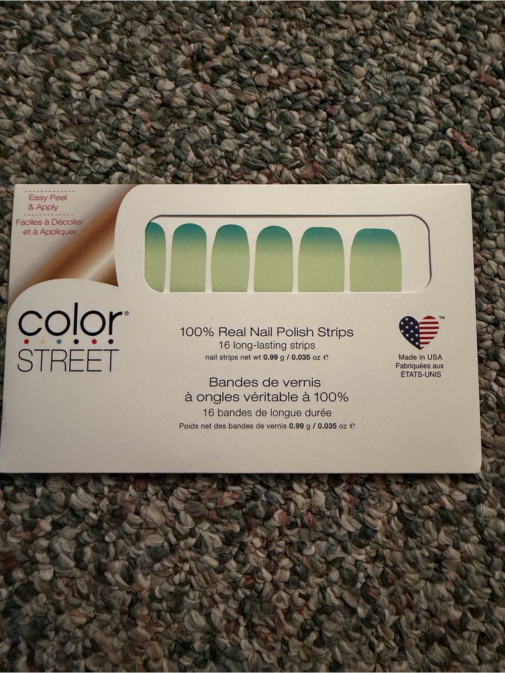 Color Street “Hanalei Bay” Gradient Green Ombre Nail Polish Strips